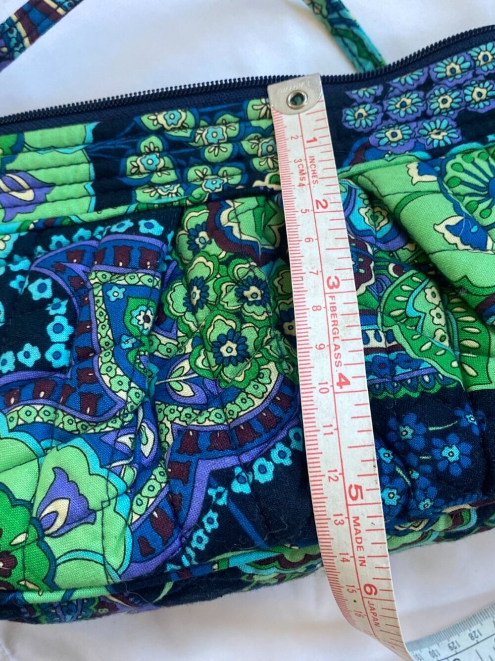 VERA BRADLEY Green Blue Rhapsody Paisley Quilted Bag Purse, EUC - Picture 10 of 10